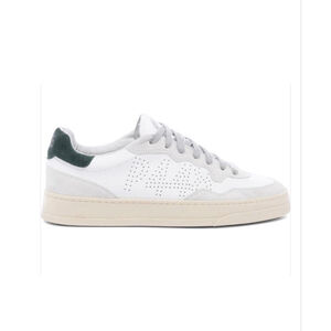 P448 Bali White Green Sneakers NWT Size 37 Leather Low Top Italy